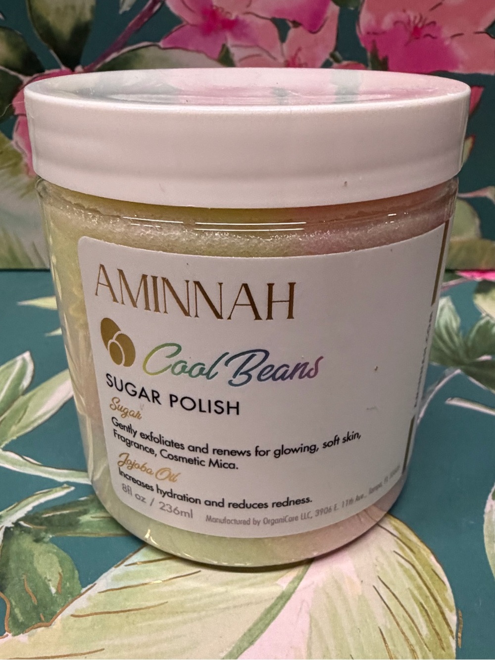 Aminnah Cool Beans Sugar Polish Scrub 8oz Jelly Bean Scent Easter